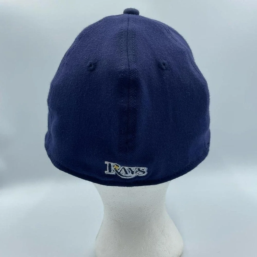 New Era 39THIRTY Tampa Bay Devil Rays MLB Navy Blue Stretch Fit Hat Men's Sz M-L